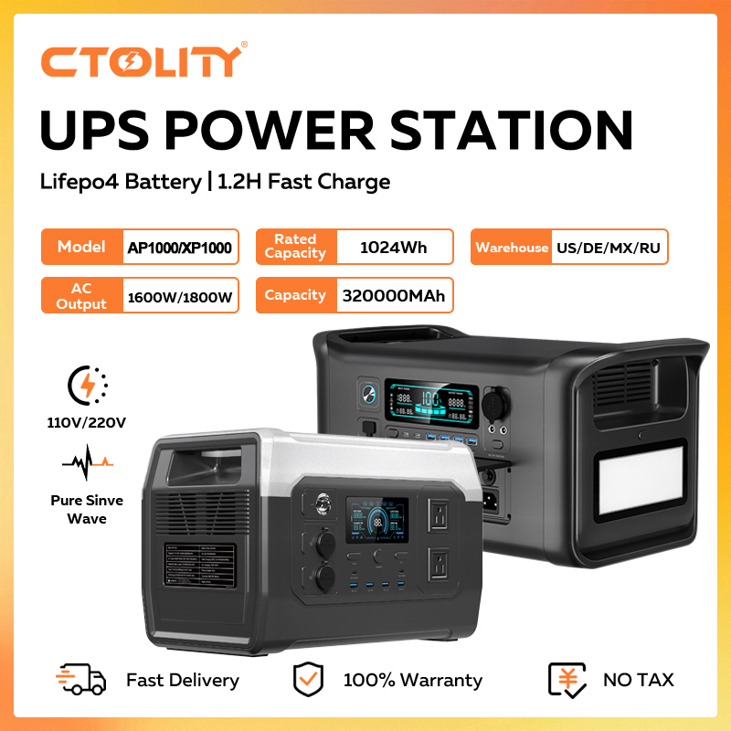 Usb Charger Dynamo - CTOLITY 1800W Taşınabilir Güç İstasyonu 1024Wh
