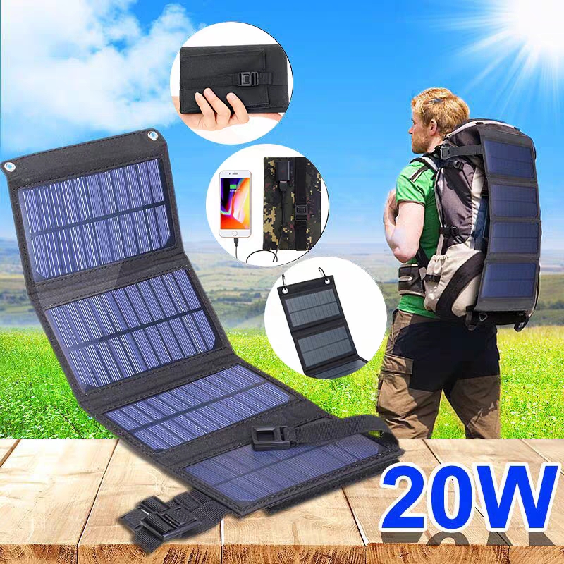 Usb Charger Dynamo - Katlanabilir Güneş Paneli 20W 50W 60W