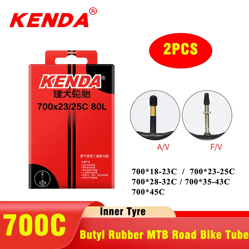 Inner Tube 700C - 2 adet KENDA bisiklet iç lastiği