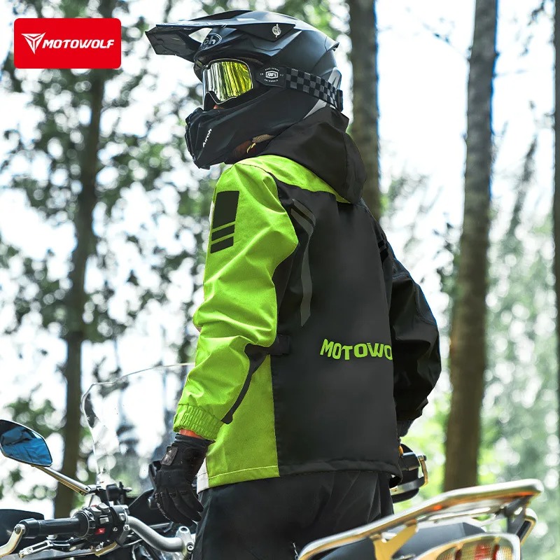 Cycling Commuter Rain Jacket - Motowolf Yansıtıcı Motosiklet Yağmurluk Su Geçirmez