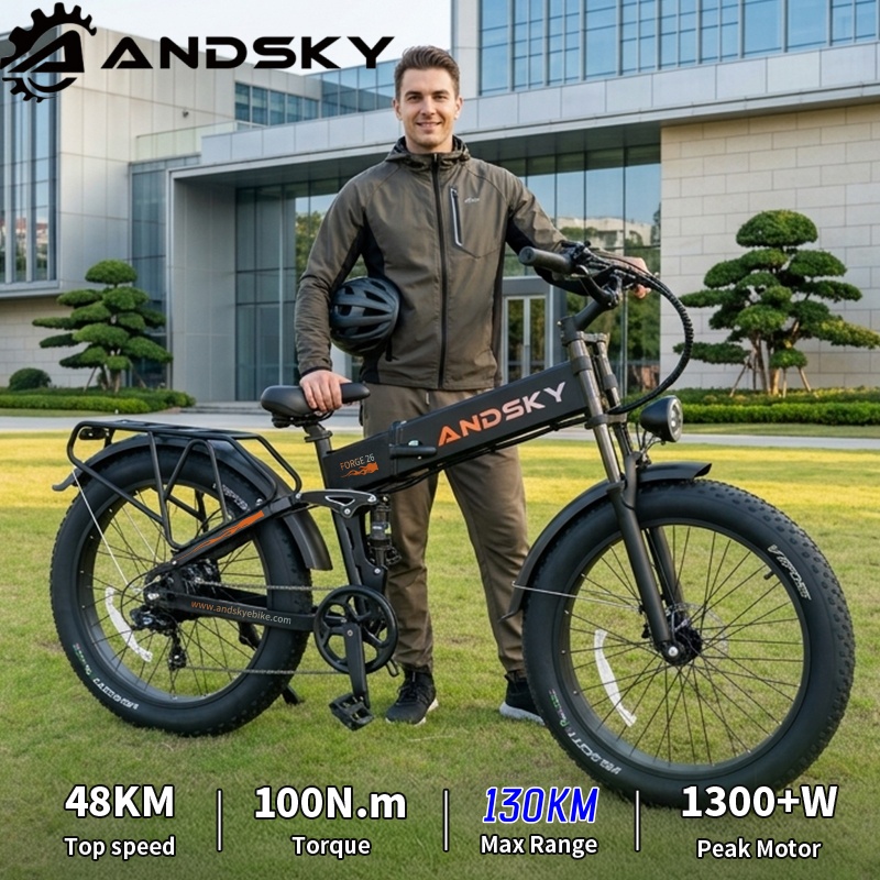Commuting On Mountain Bike - ANDSKY Forge 26 Tam Süspansiyonlu Katlanabilir