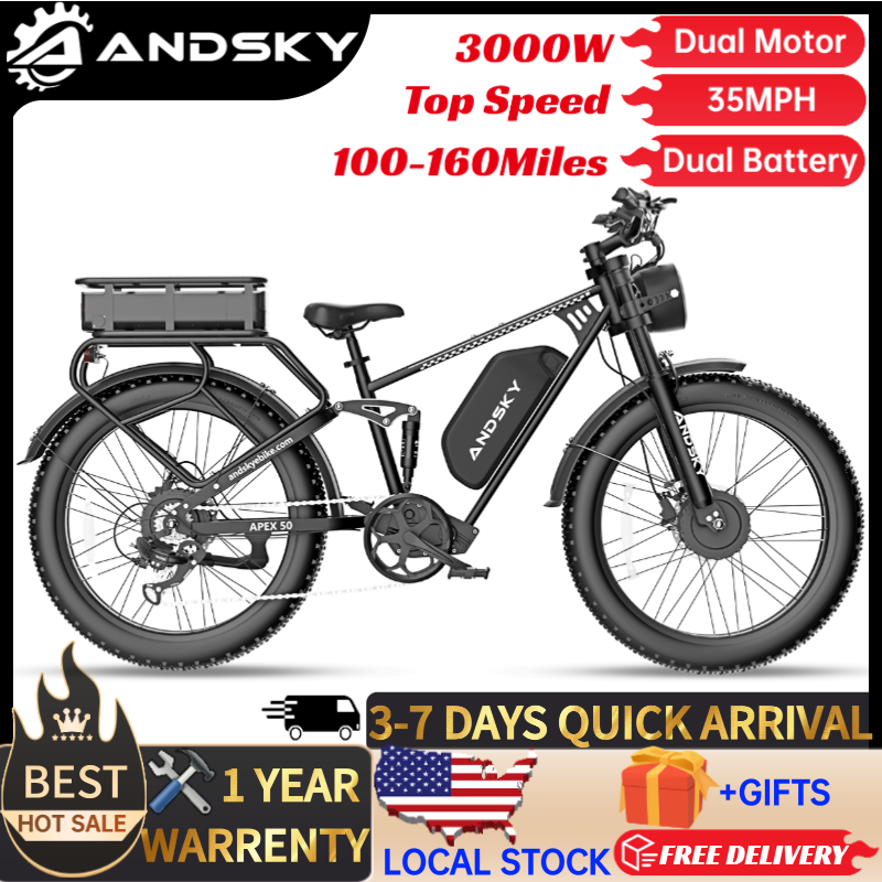 Bike Pump Frame Mount - ANDSKY Apex50 AWD Elektrikli Bisiklet 3000W